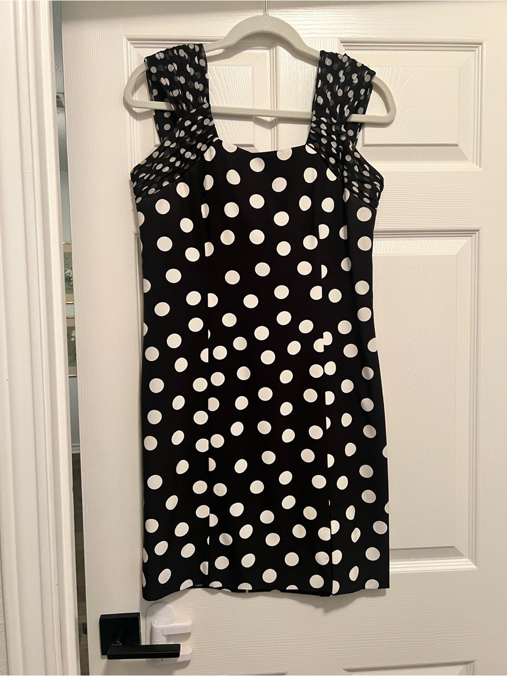 Bloomingdale's Black and White Polka Dot Mini Dress